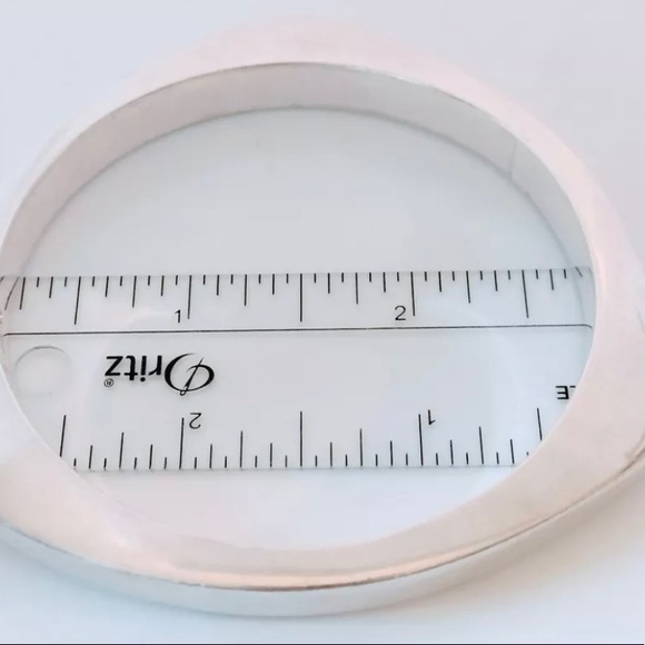 Taxco Mexico Sterling Silver 925 TS-19 Modernist Vintage Bangle Bracelet 34 g - Picture 2 of 6